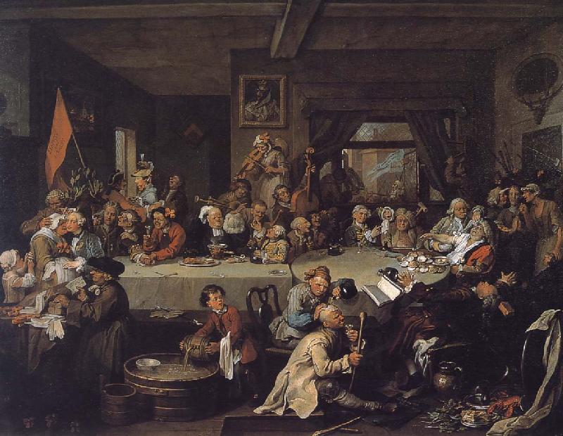 William Hogarth Election Series oil painting image